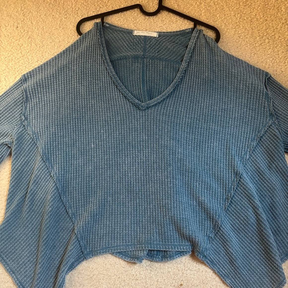 FREE PEOPLE We The Free Coraline Thermal Top in Blue Legion - Picture 2 of 3